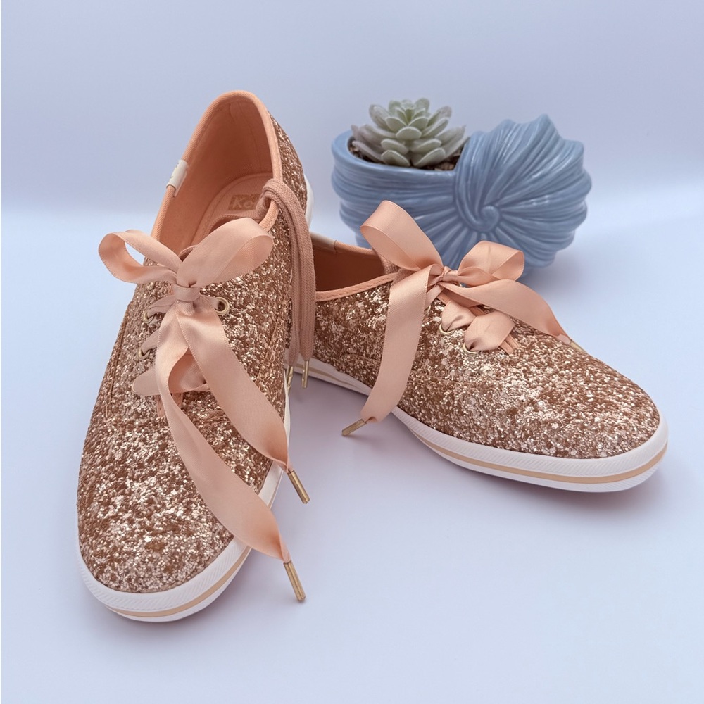 KEDS by Kate Spade Pink Glitter Sz 5.5 NEW *Generic Box*